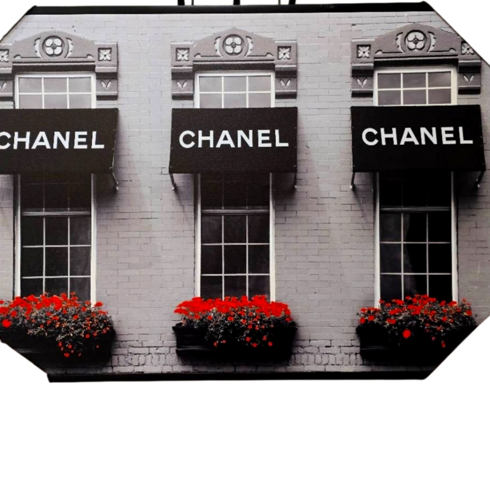 At Home CHANEL Store Front Framed Canvas Wall Decor